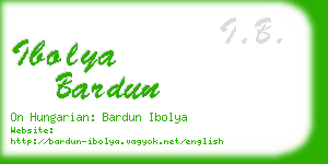 ibolya bardun business card